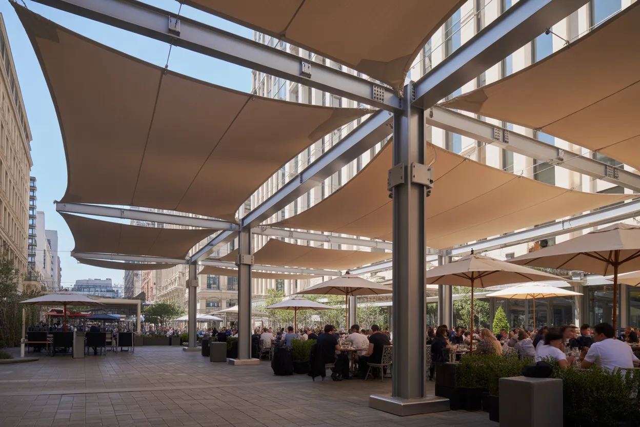 3D rendering of custom shade structure design for Destin property